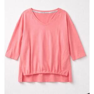 Calvin Klein Performance Pink V-Neck 3/4 Sleeve Top L/G